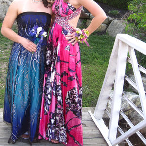 Pink and purple David’s bridal prom dress